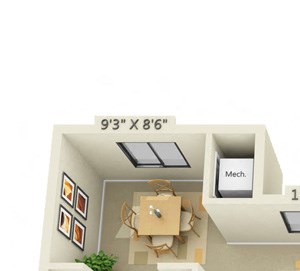 2 Bedroom, 2 Bath Style B